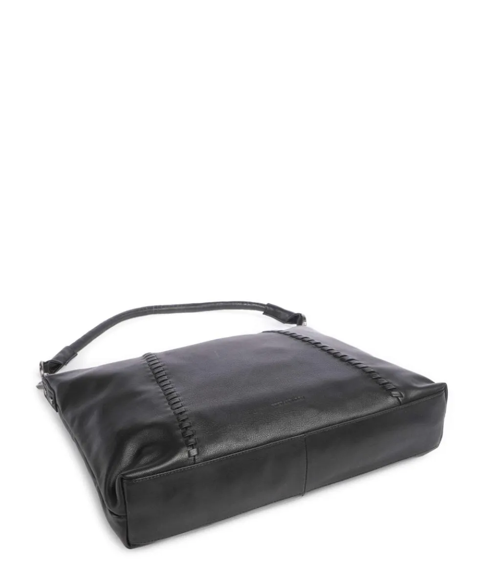 Calm Hobo bag grained cow leather black