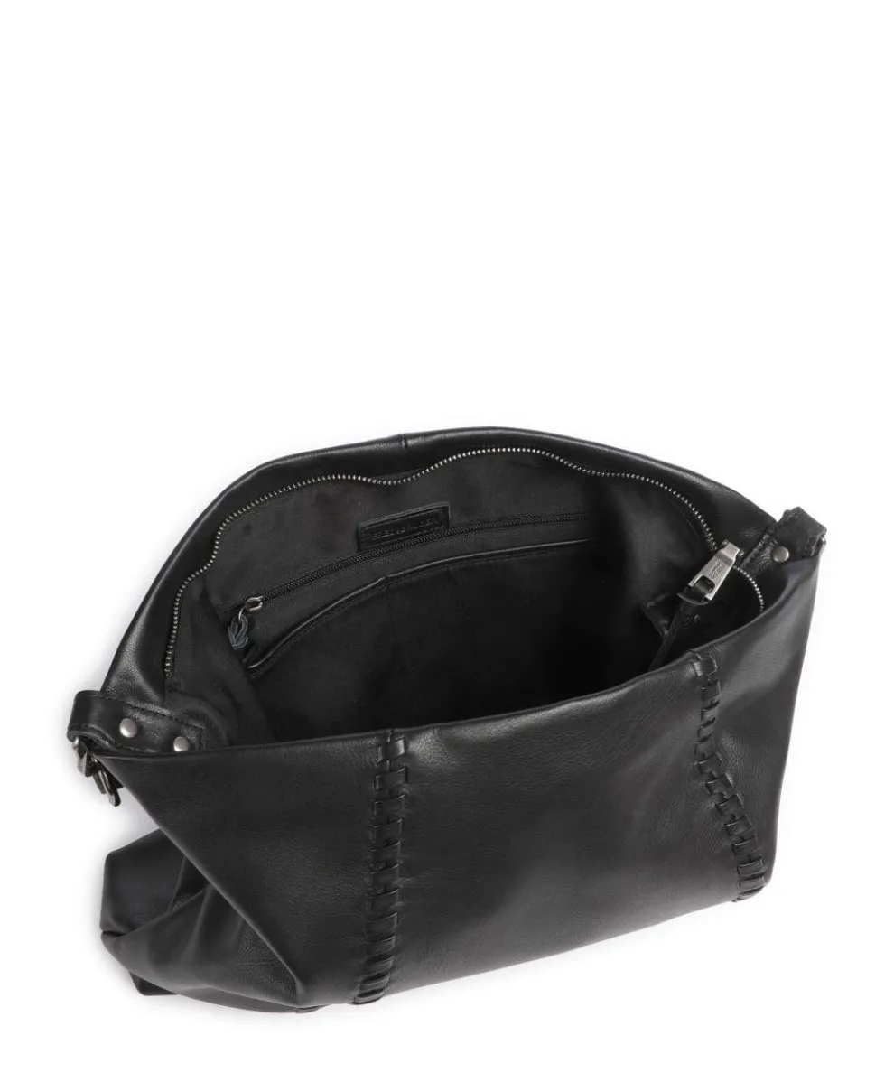 Calm Hobo bag grained cow leather black