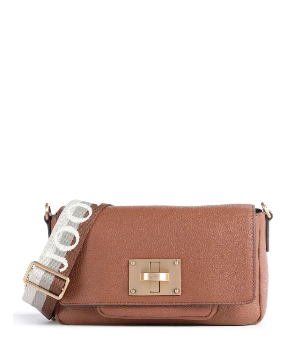 Carino Muna Crossbody bag grained leather brown