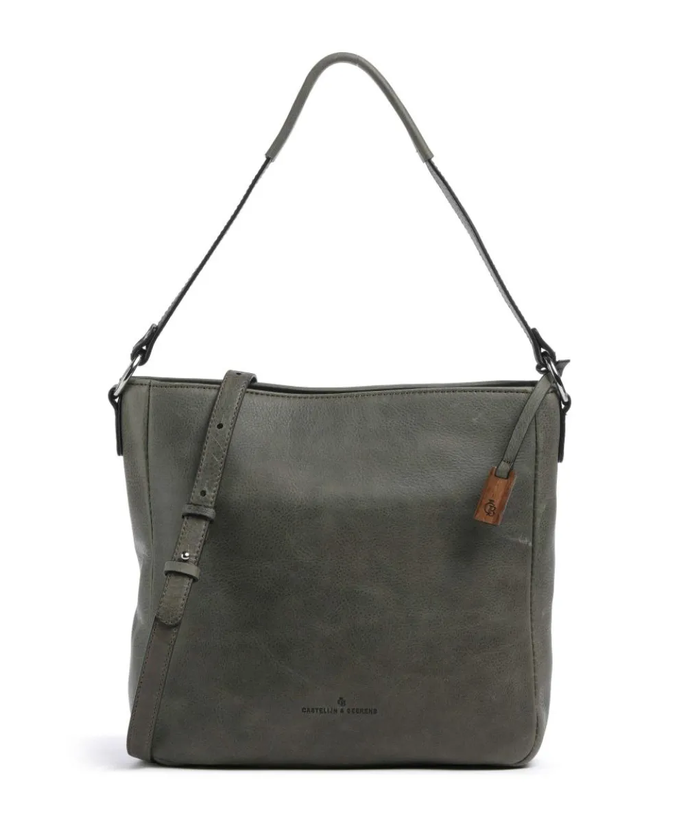 Carisma Hobo bag grained cow leather khaki