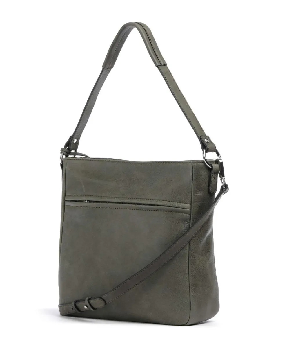 Carisma Hobo bag grained cow leather khaki