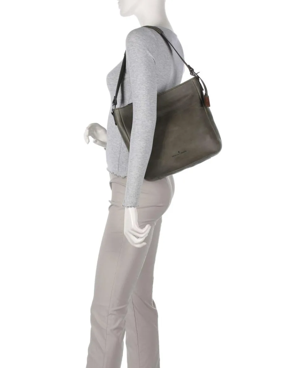 Carisma Hobo bag grained cow leather khaki