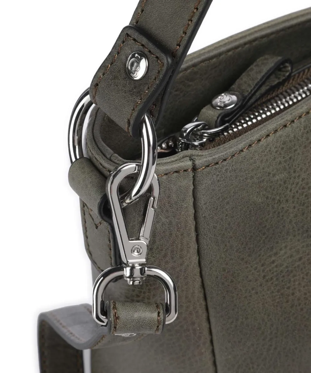 Carisma Hobo bag grained cow leather khaki