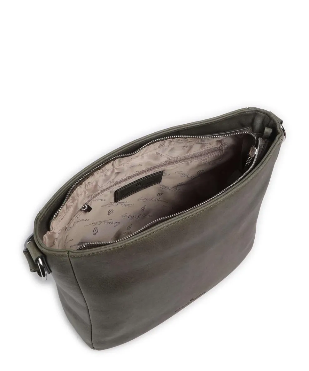 Carisma Hobo bag grained cow leather khaki