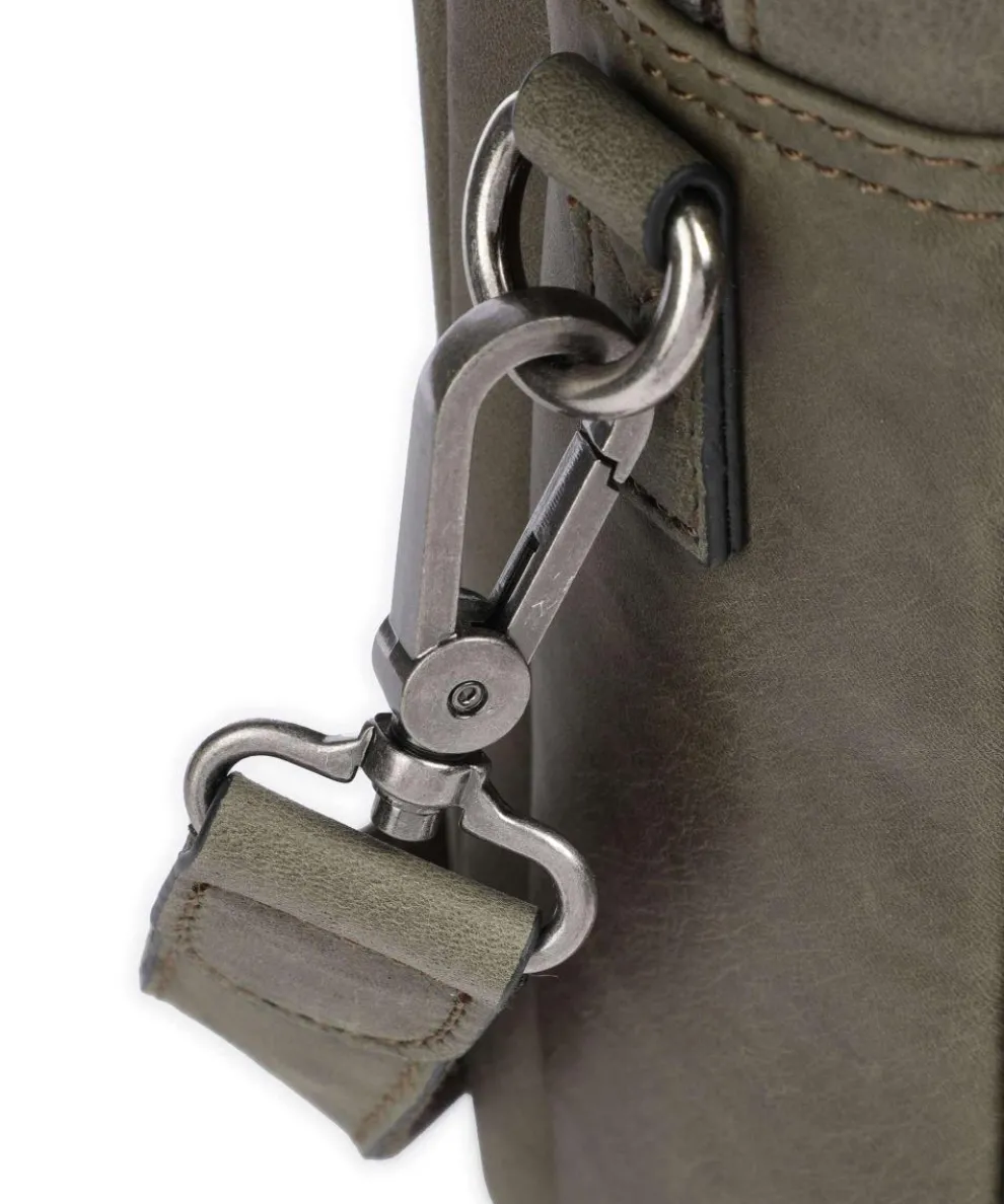 Carisma RFID Briefcase 15″ brushed cow leather dark green