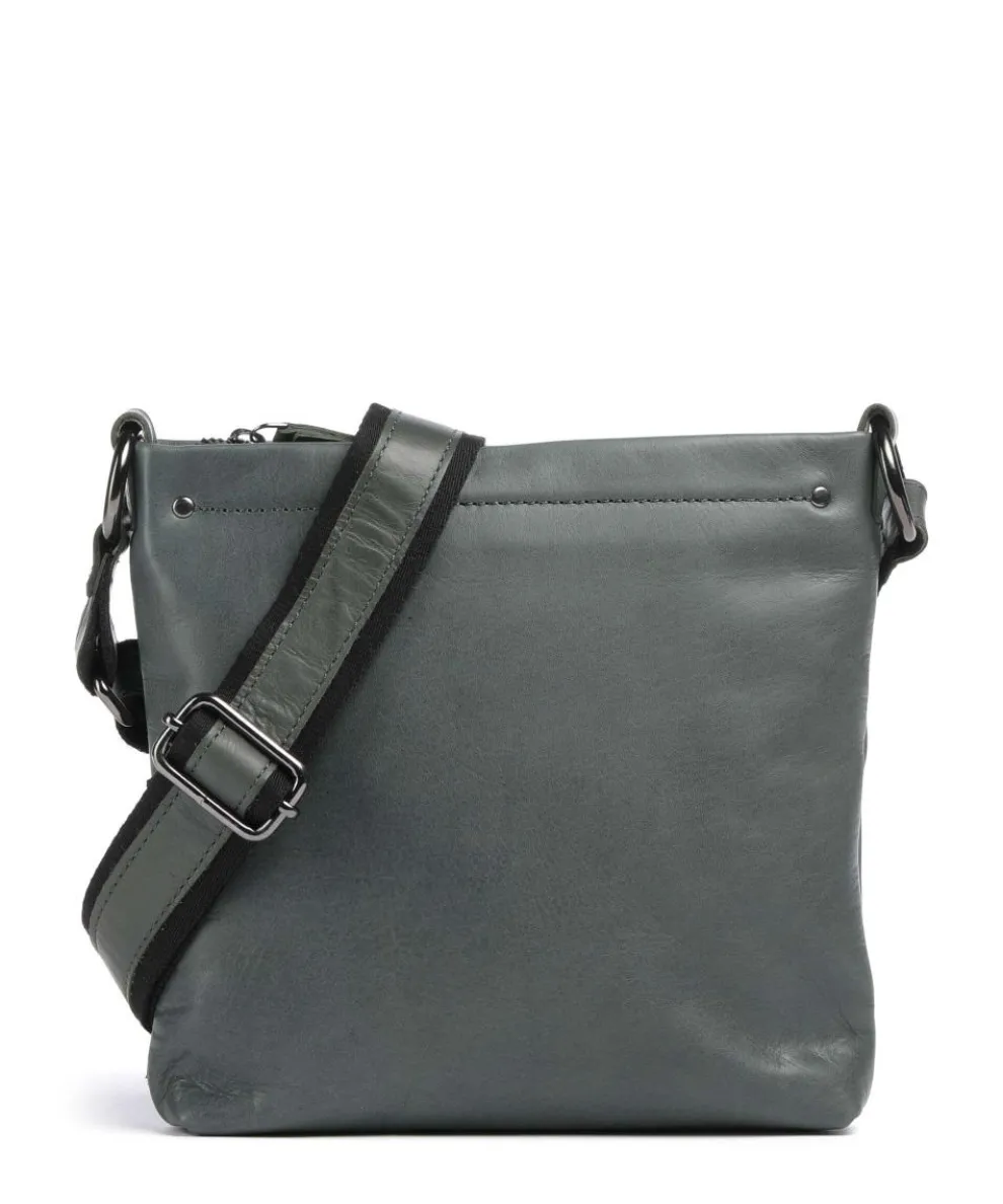 Caugio Crossbody bag fine grain cow leather green