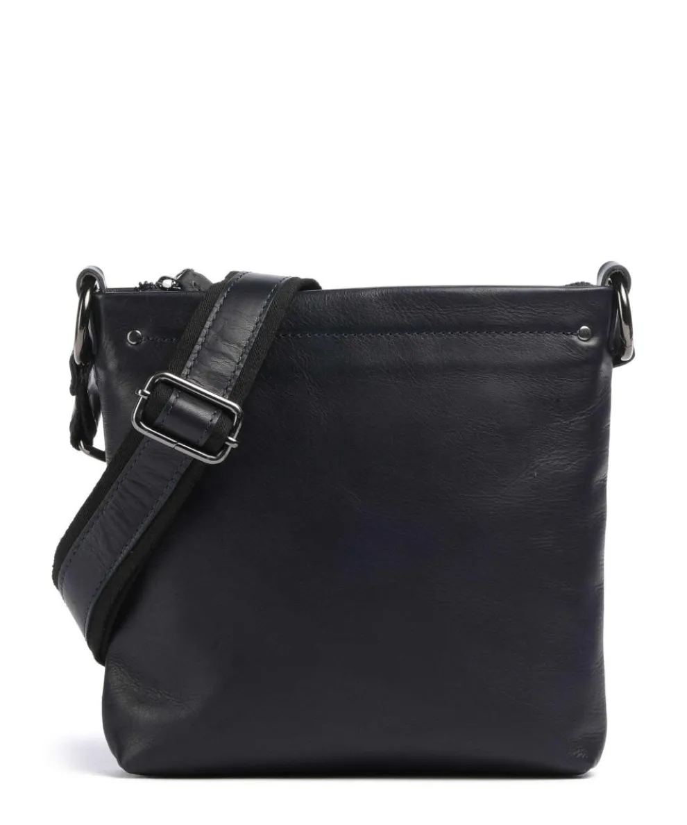 Caugio Crossbody bag fine grain cow leather dark blue