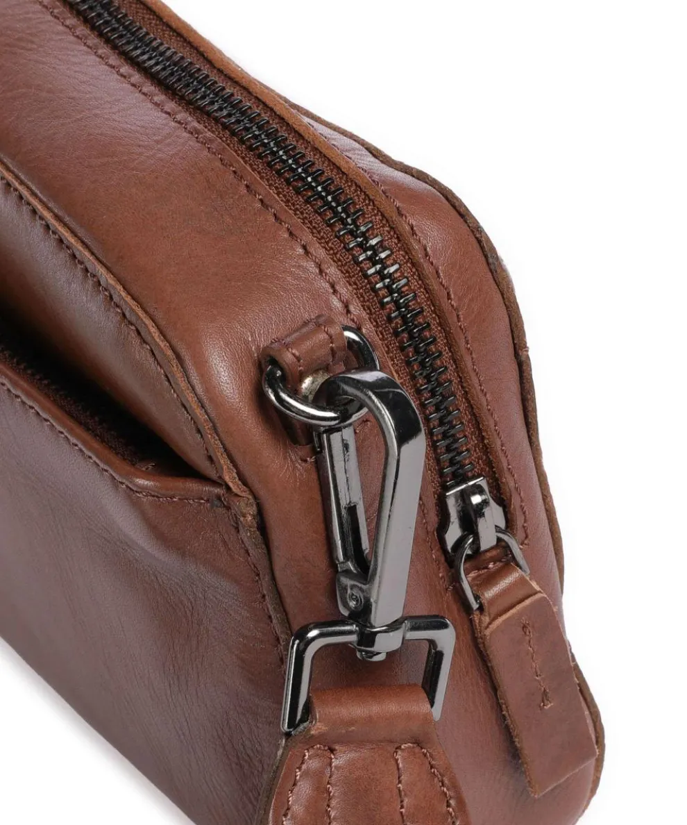 Caugio Crossbody bag soft cow leather cognac