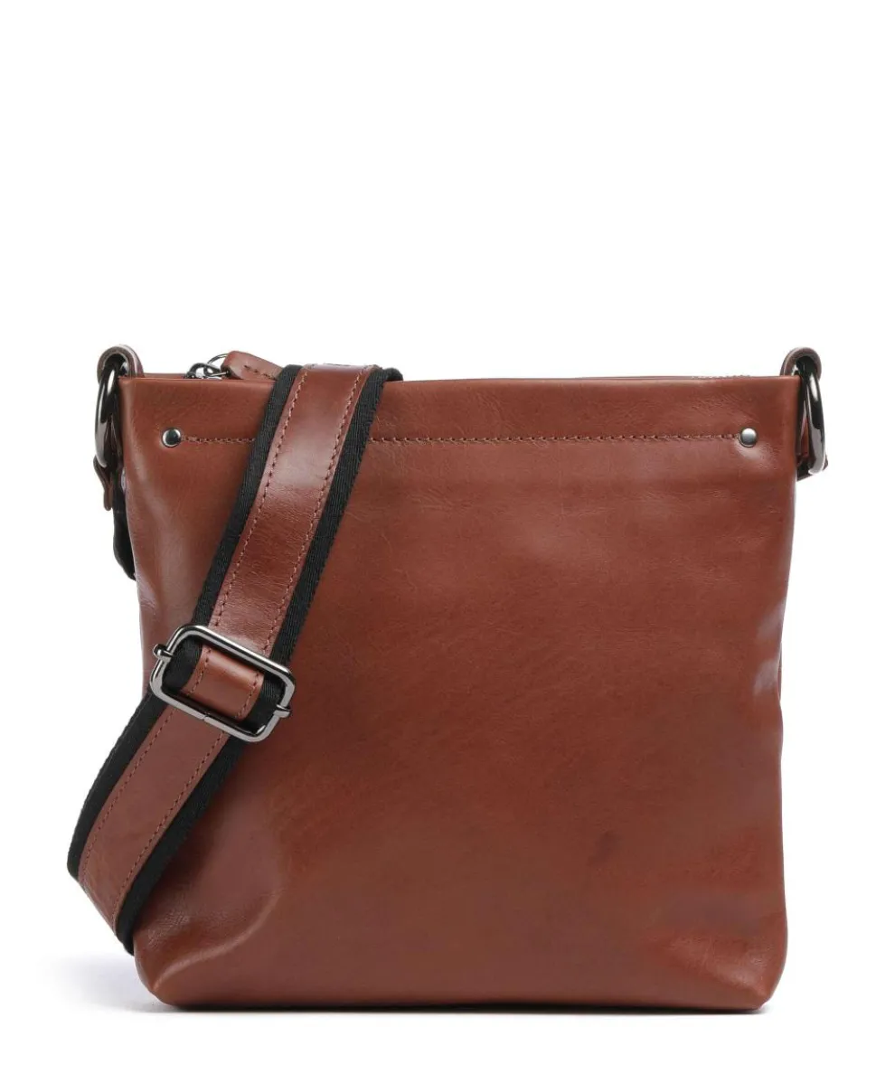 Caugio Crossbody bag fine grain cow leather cognac