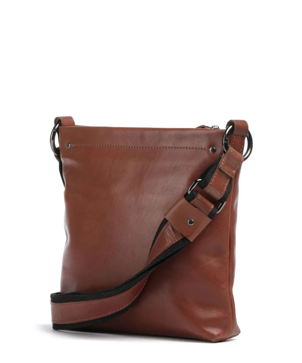 Caugio Crossbody bag fine grain cow leather cognac