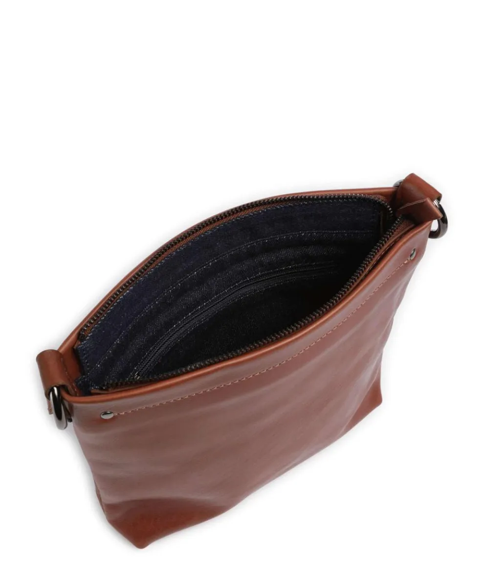 Caugio Crossbody bag fine grain cow leather cognac