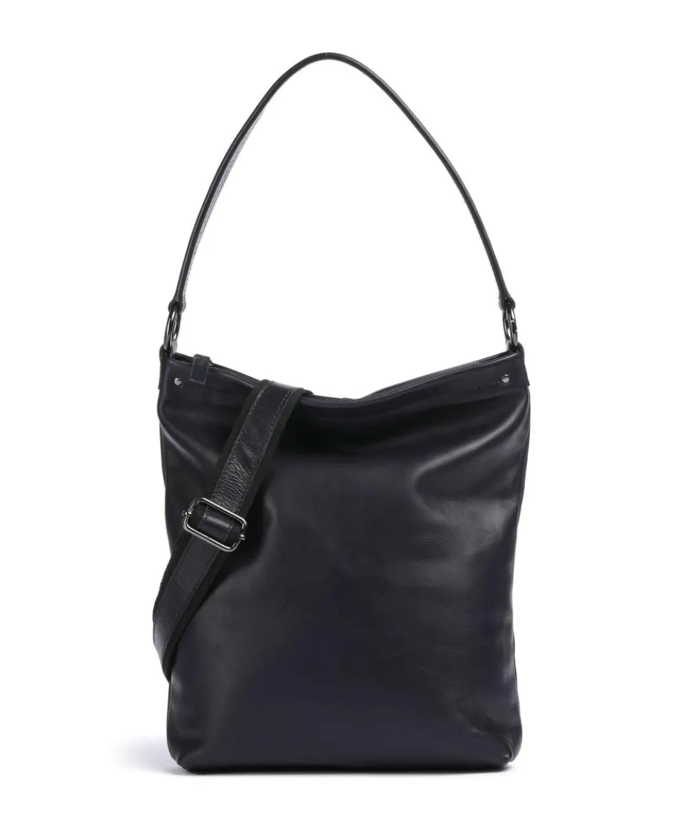 Caugio Hobo bag fine grain cow leather dark blue