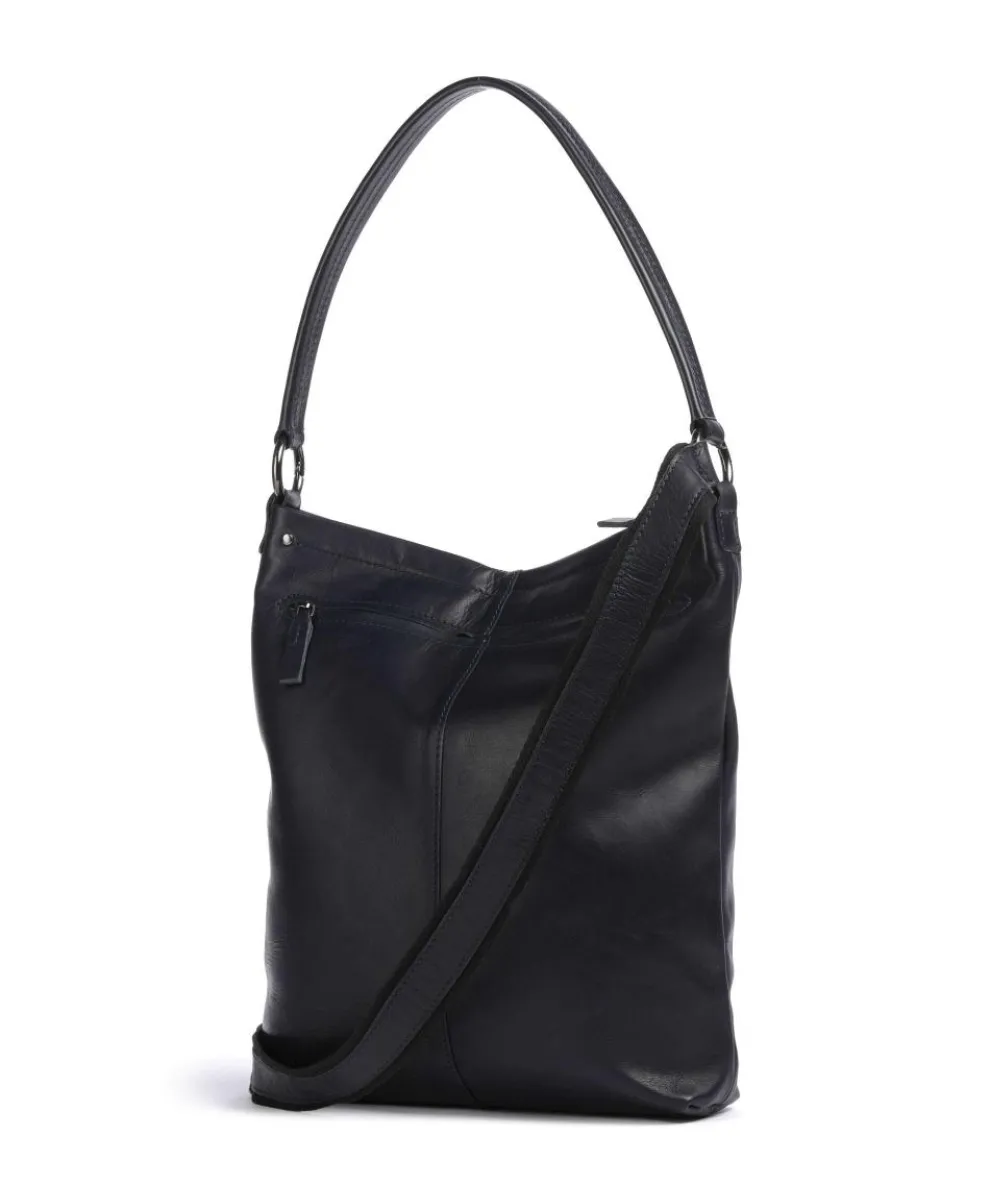 Caugio Hobo bag fine grain cow leather dark blue