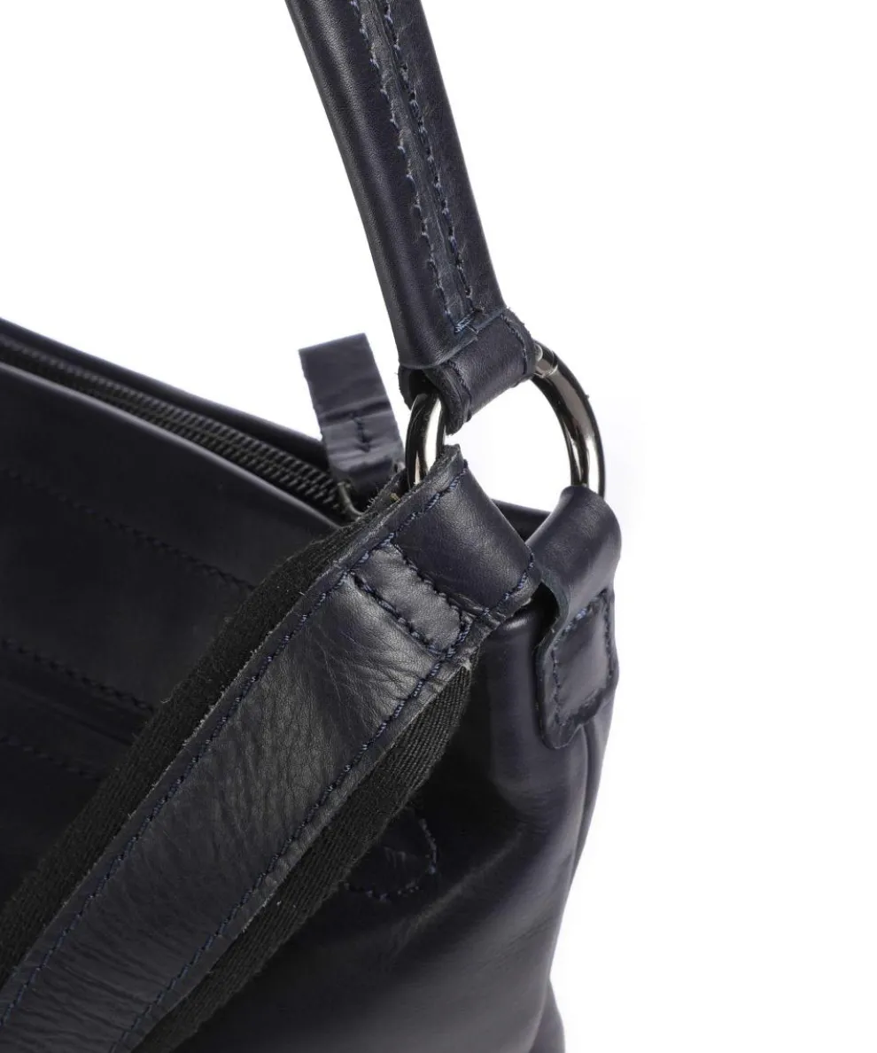 Caugio Hobo bag fine grain cow leather dark blue