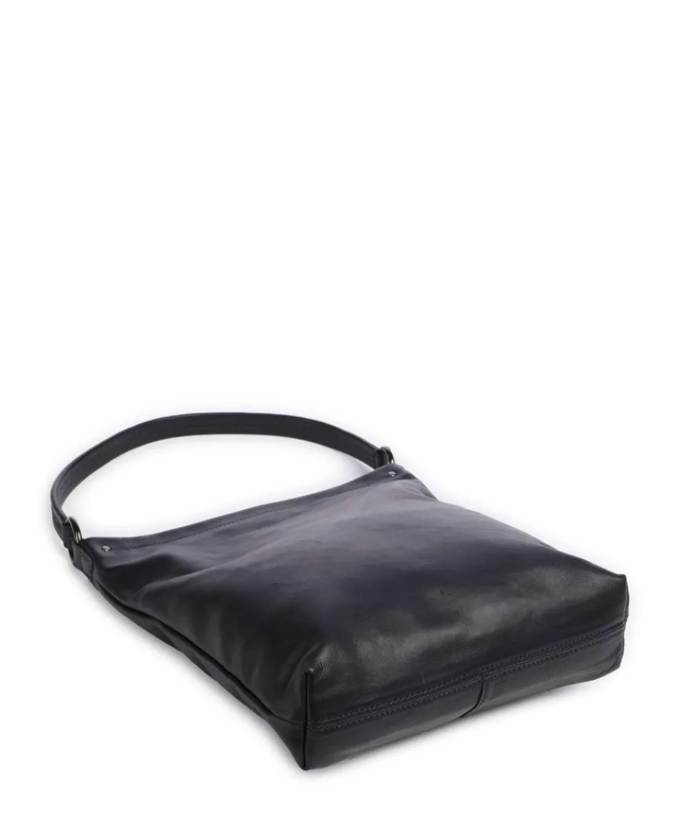 Caugio Hobo bag fine grain cow leather dark blue