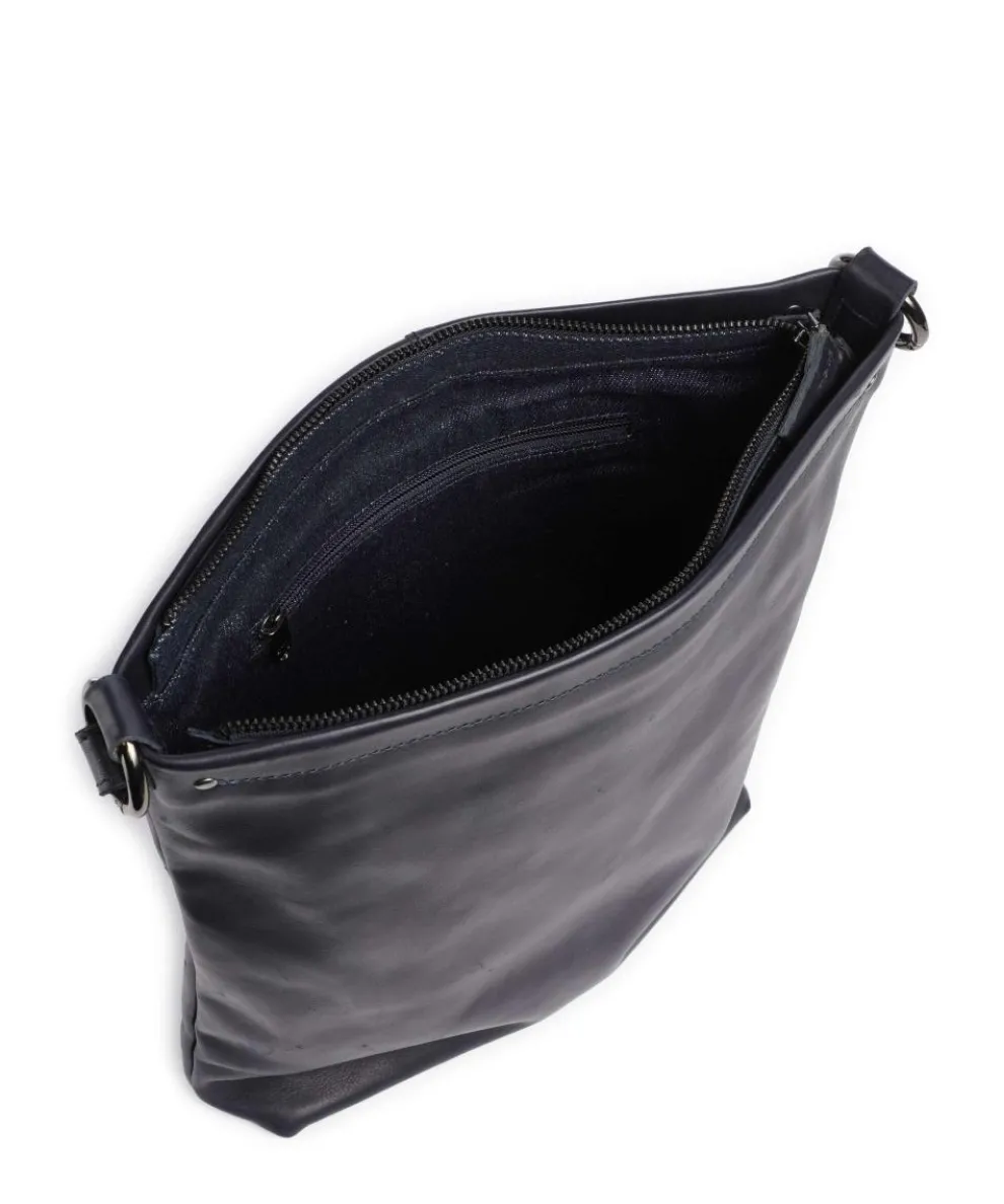 Caugio Hobo bag fine grain cow leather dark blue