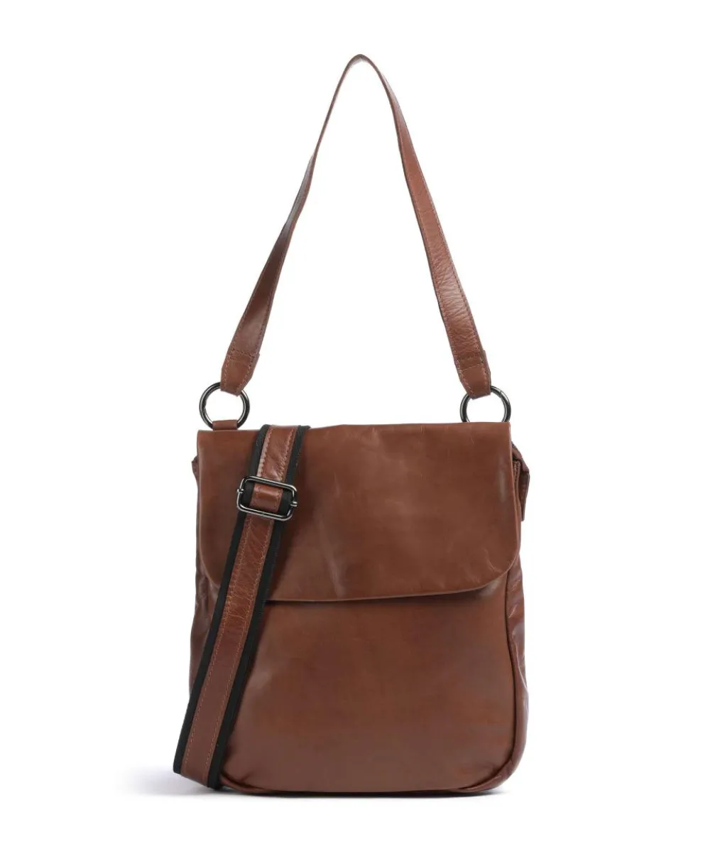 Caugio Shoulder bag fine grain cow leather cognac