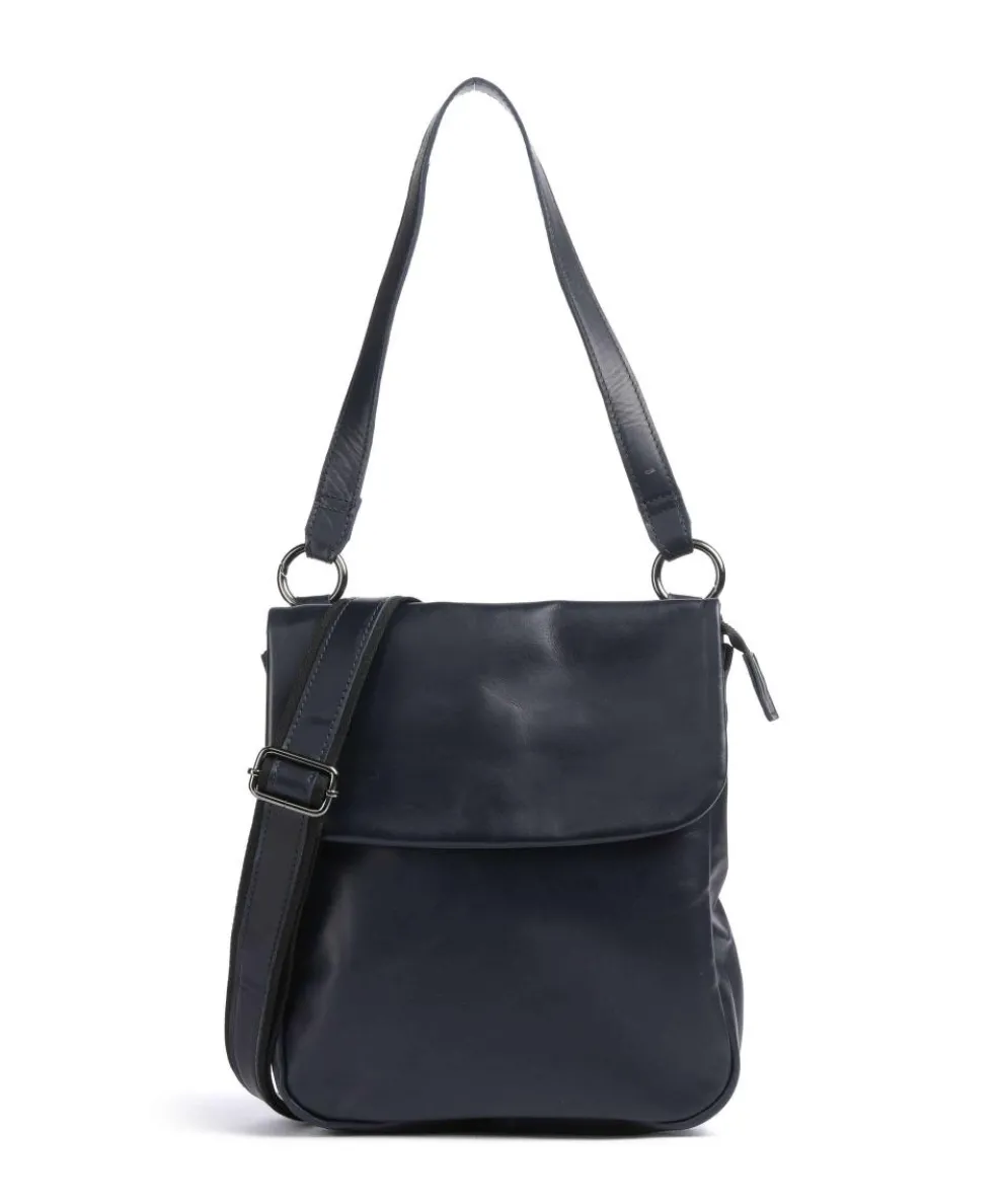 Caugio Shoulder bag fine grain cow leather dark blue