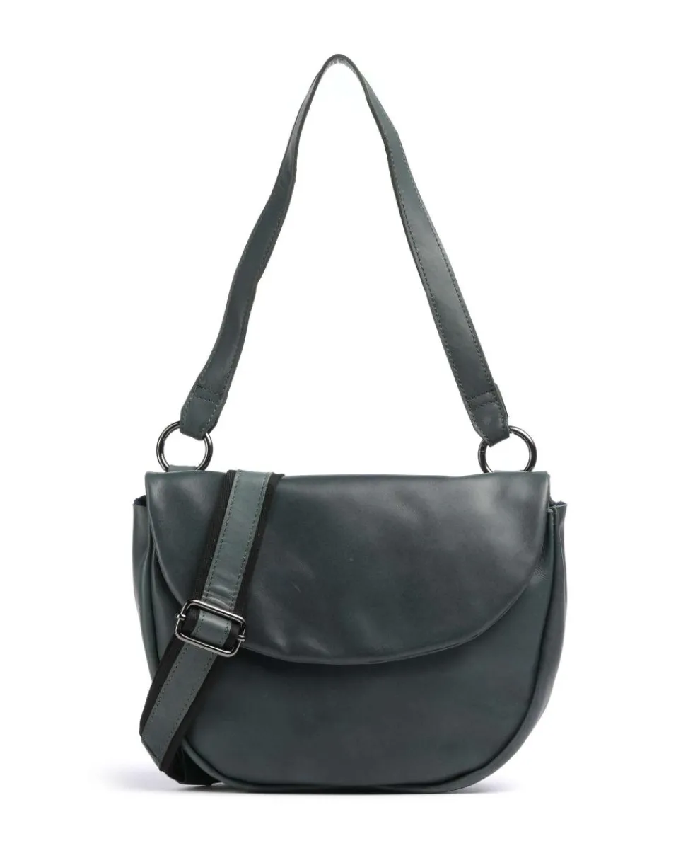 Caugio Shoulder bag fine grain cow leather dark green