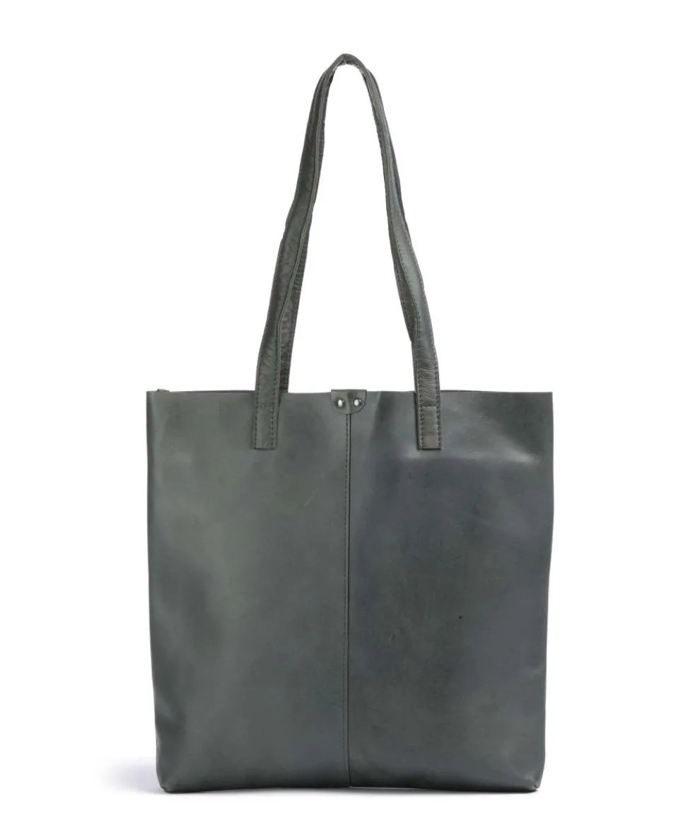 Caugio Tote bag fine grain cow leather green