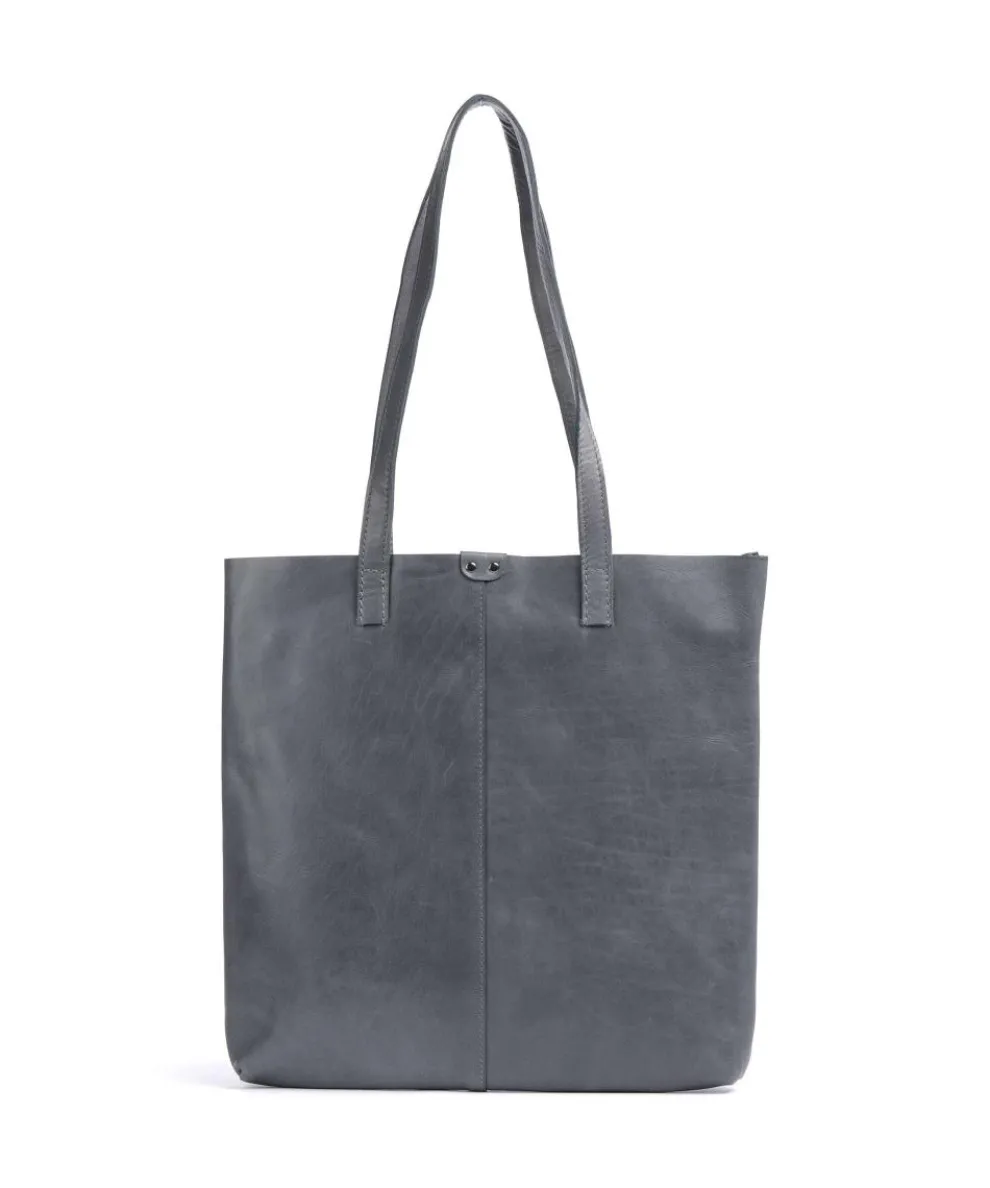 Caugio Tote bag fine grain cow leather blue-grey