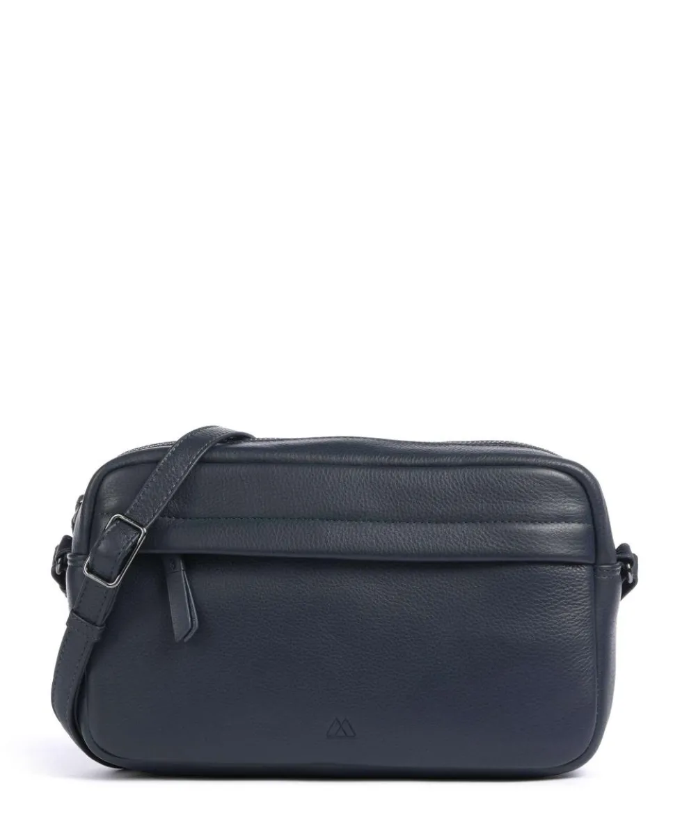 Cave Crossbody bag grained cow leather navy