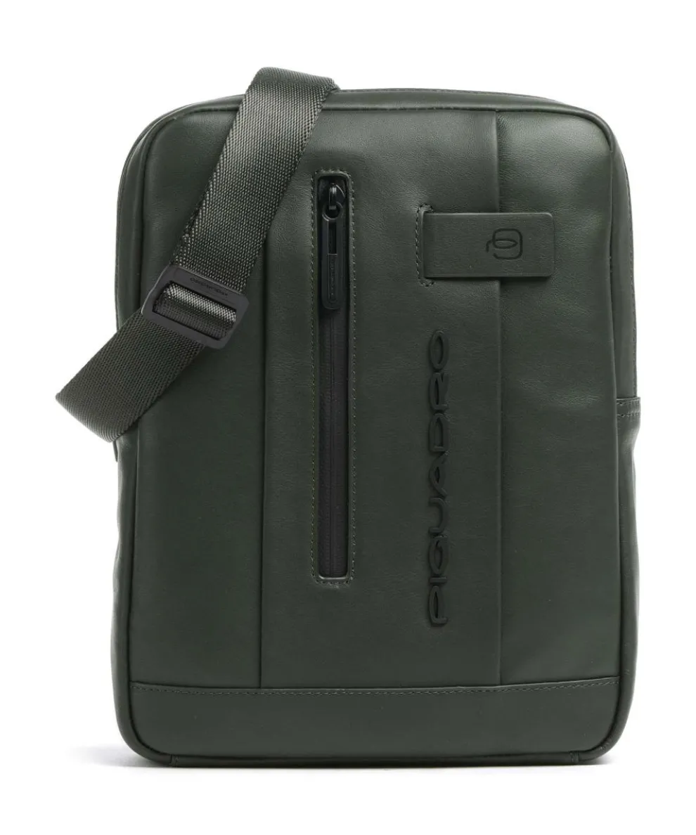 Urban Crossbody bag fine grain cow leather dark green