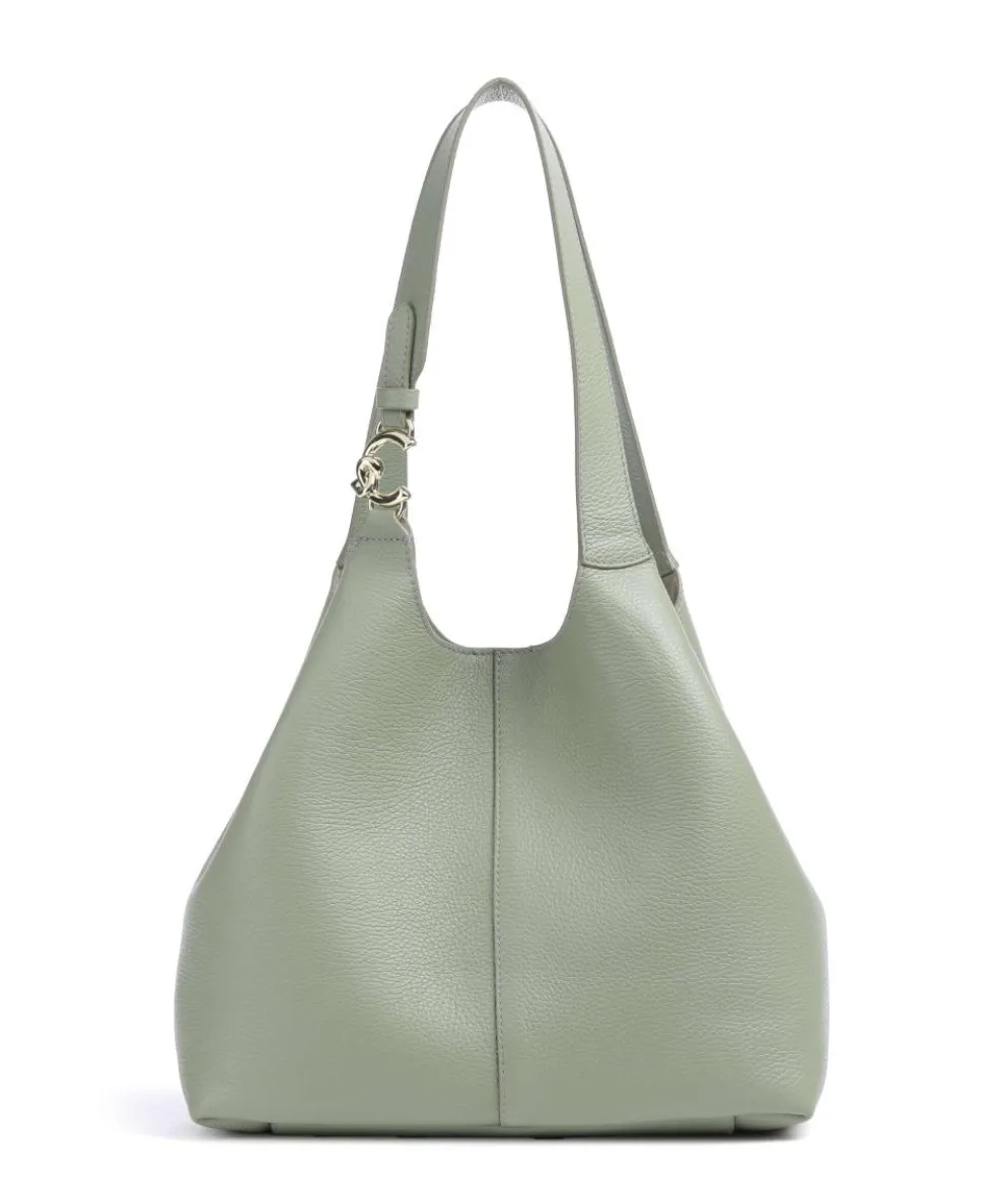 C-Easy Hobo bag grained cow leather greygreen