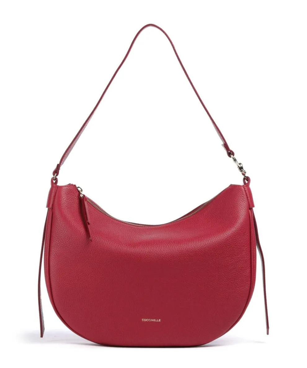 C-Easy Hobo bag grained leather red