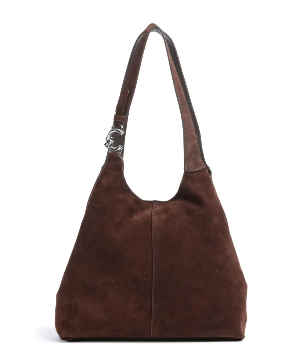 C-Easy Suede Hobo bag brushed cow leather dark brown