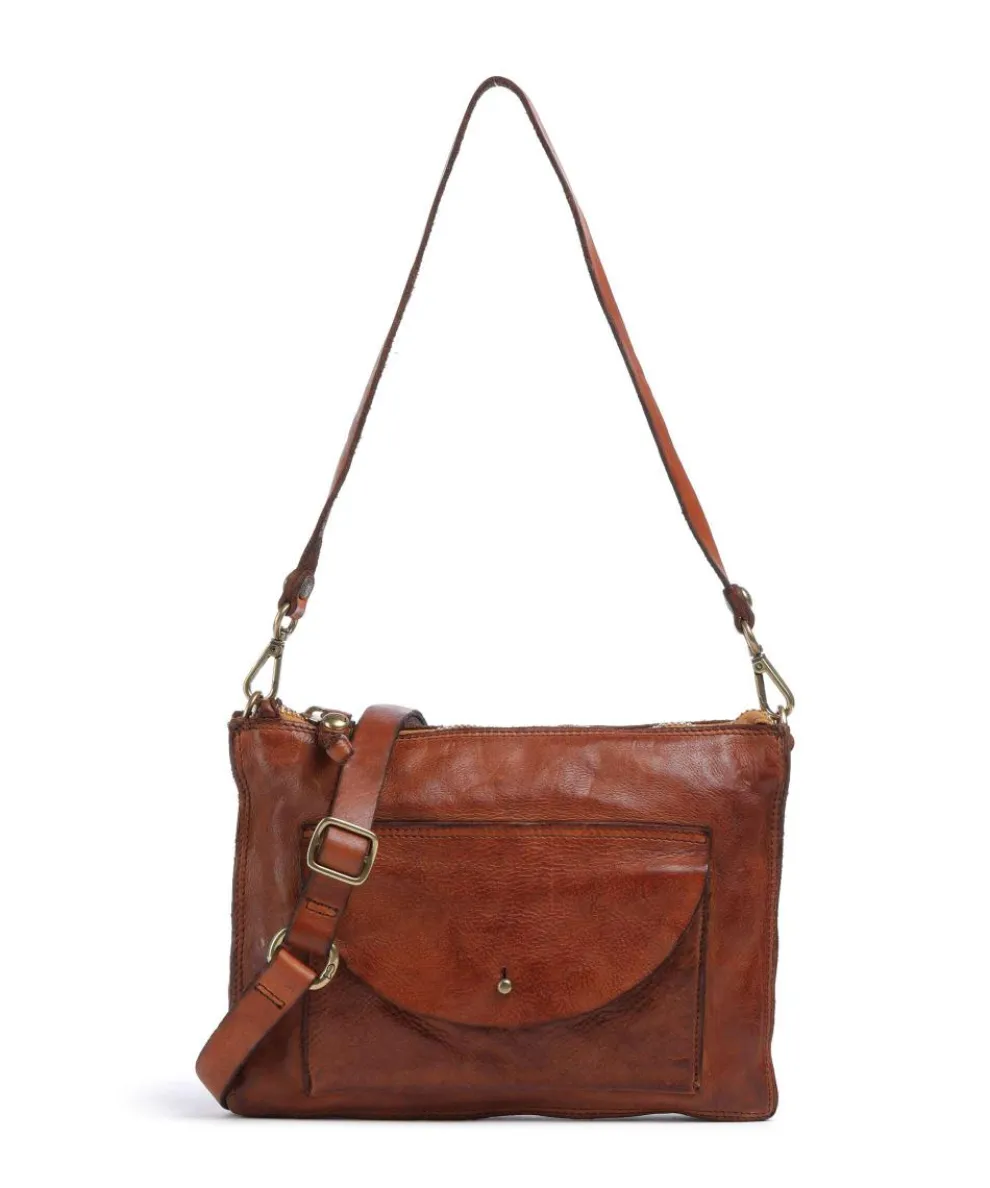 Shoulder bag cow leather cognac