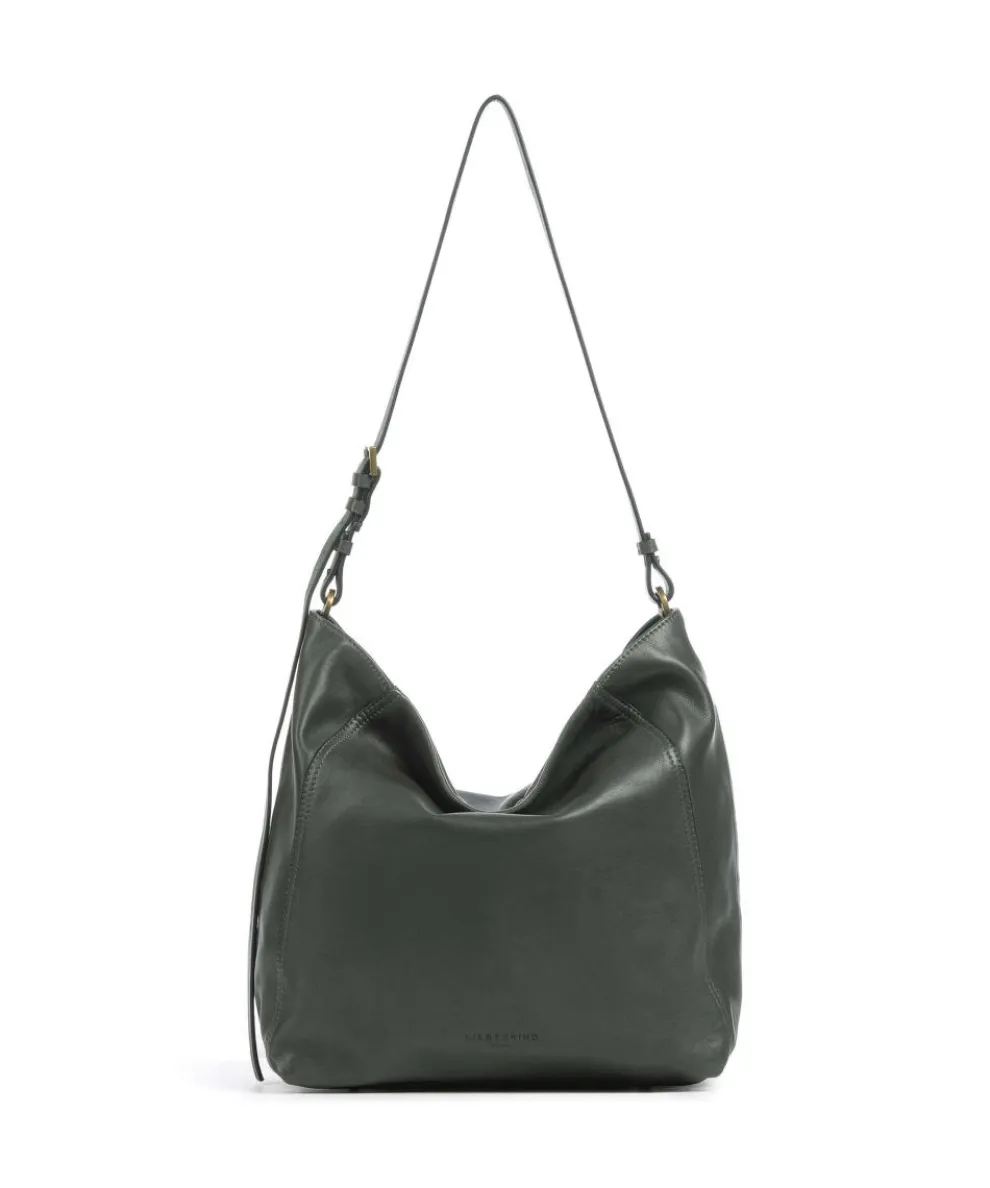 Chudy Sheep Natural L Hobo bag sheepskin leather dark green