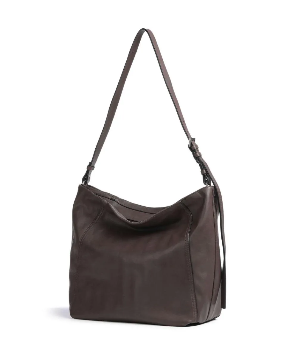 Chudy Sheep Natural L Hobo bag sheepskin leather dark brown