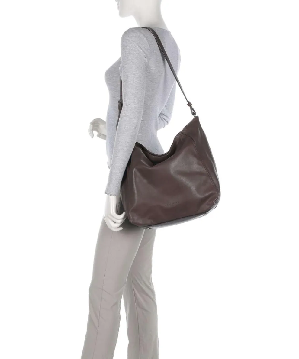 Chudy Sheep Natural L Hobo bag sheepskin leather dark brown