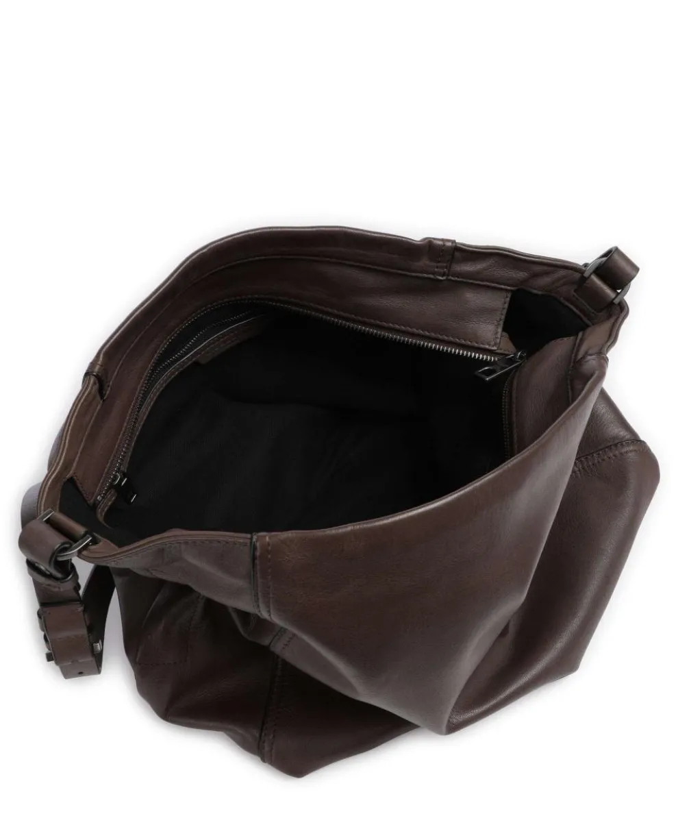 Chudy Sheep Natural L Hobo bag sheepskin leather dark brown