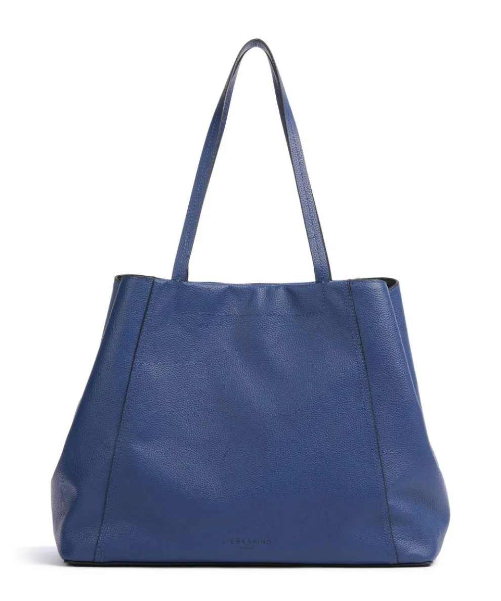 Chudy Small Pebble L Tote bag grained cow leather blue