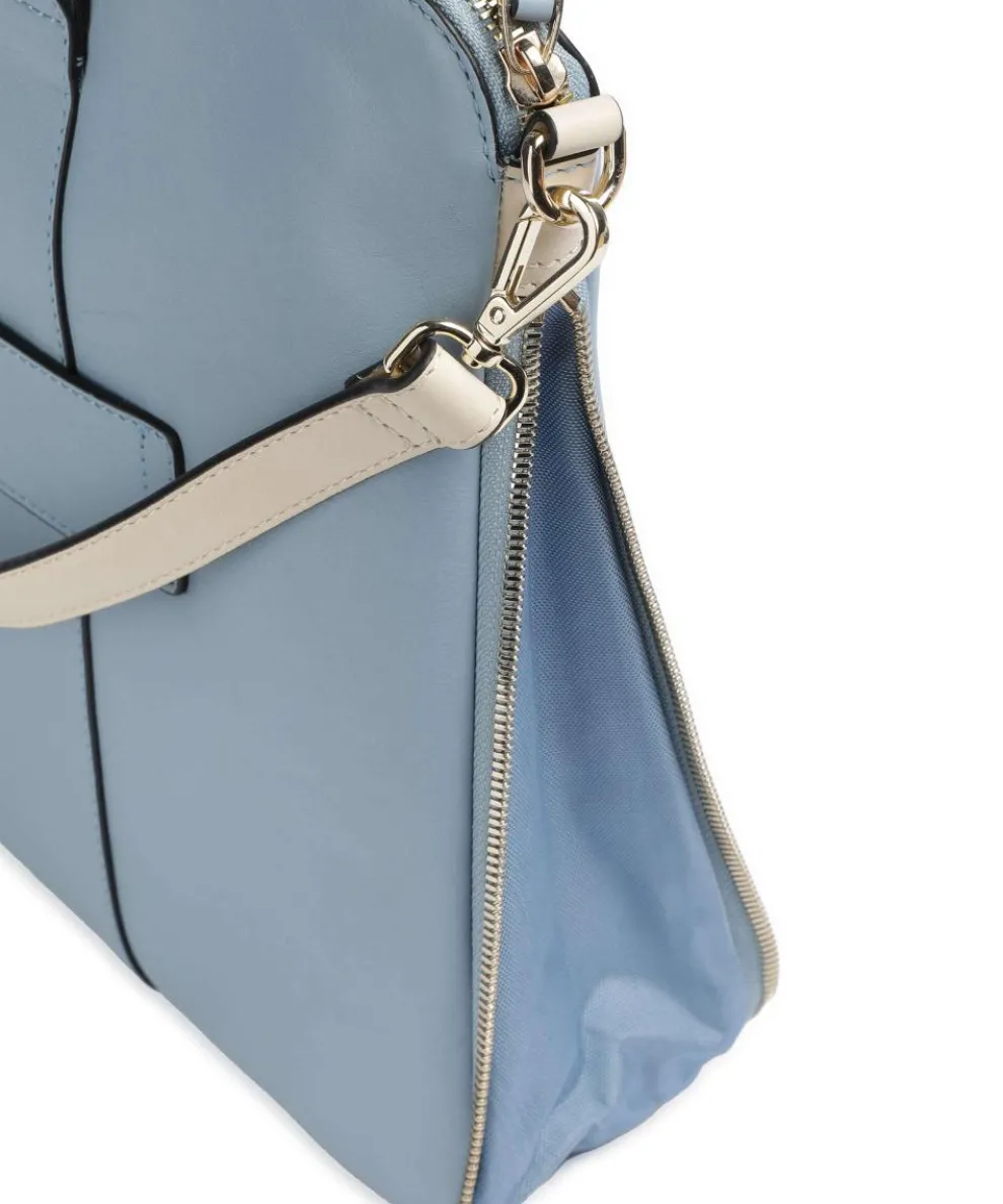 Circle Briefcase 14″ fine grain cow leather light blue