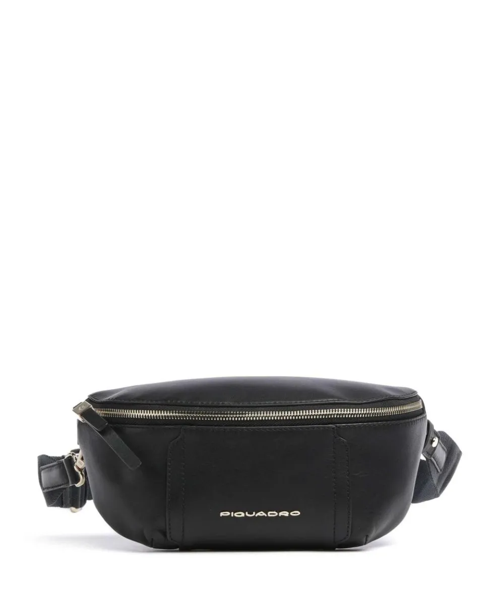 Circle Fanny pack fine grain cow leather black