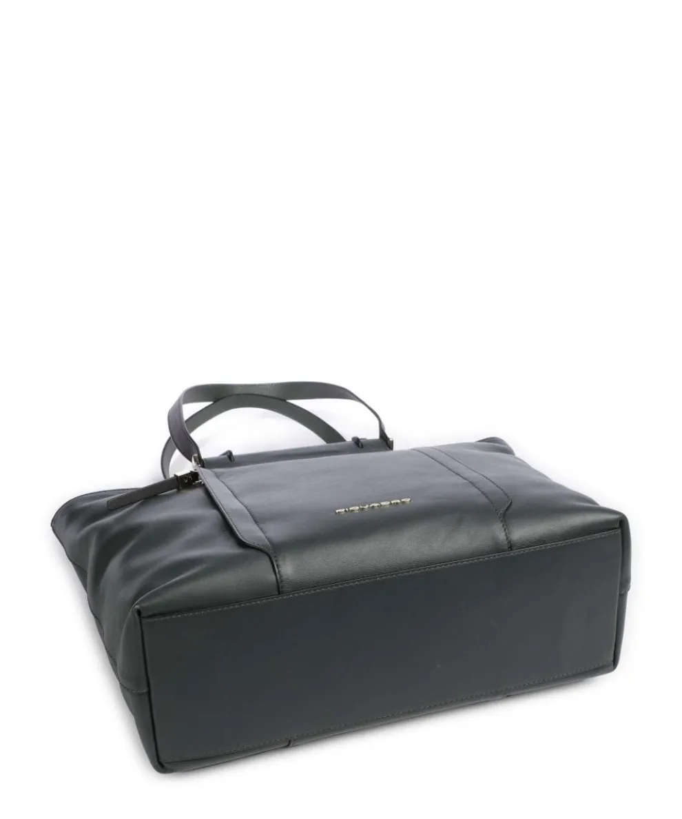 Circle Tote bag 15″ fine grain cow leather dark green