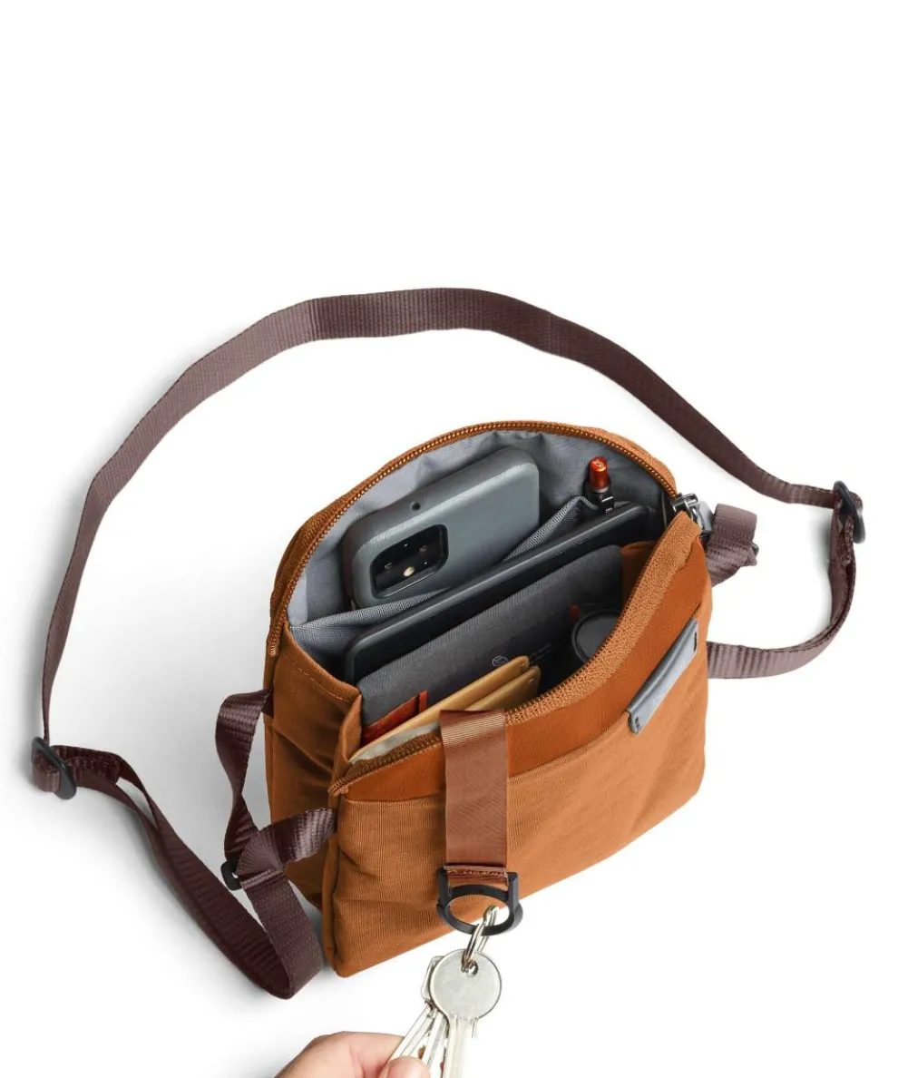 City Crossbody bag recycled nylon bronze