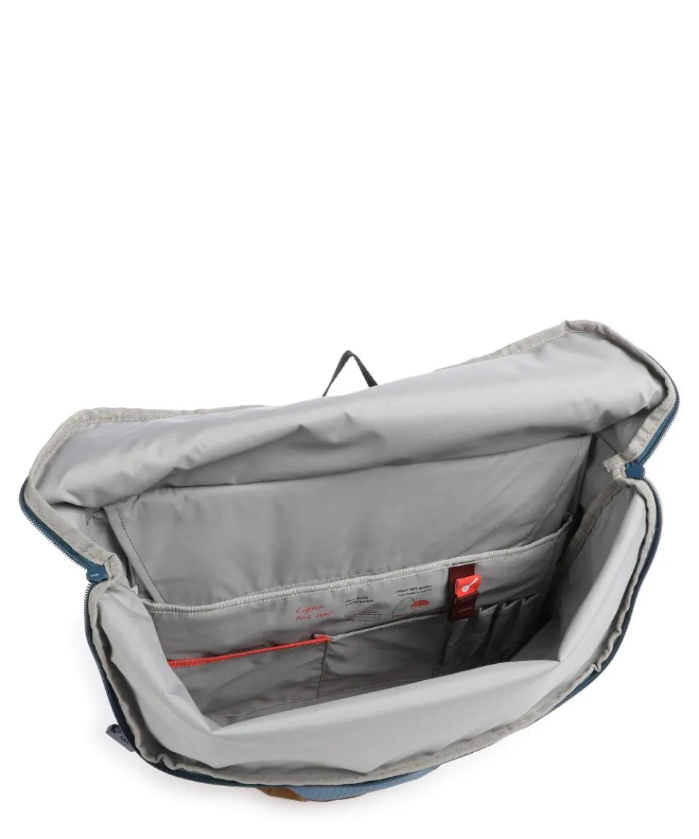 CityMe Bike ll QMR 2.0 Luggage bag 13″ recycled polyamide blue/brown