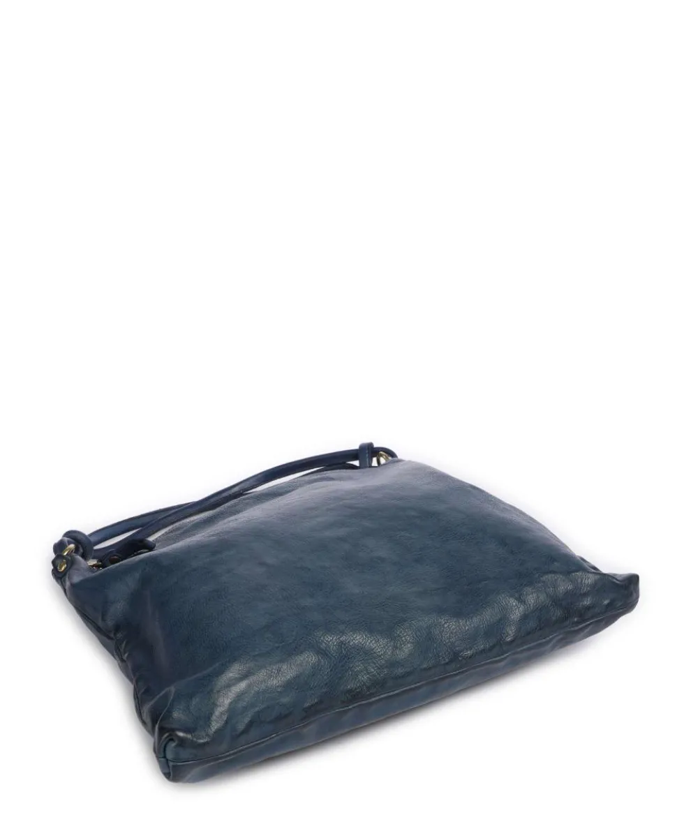 Hobo bag fine grain cow leather dark blue