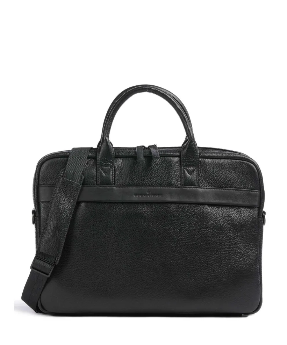 Onyx Chris RFID Briefcase 15″ grained leather black