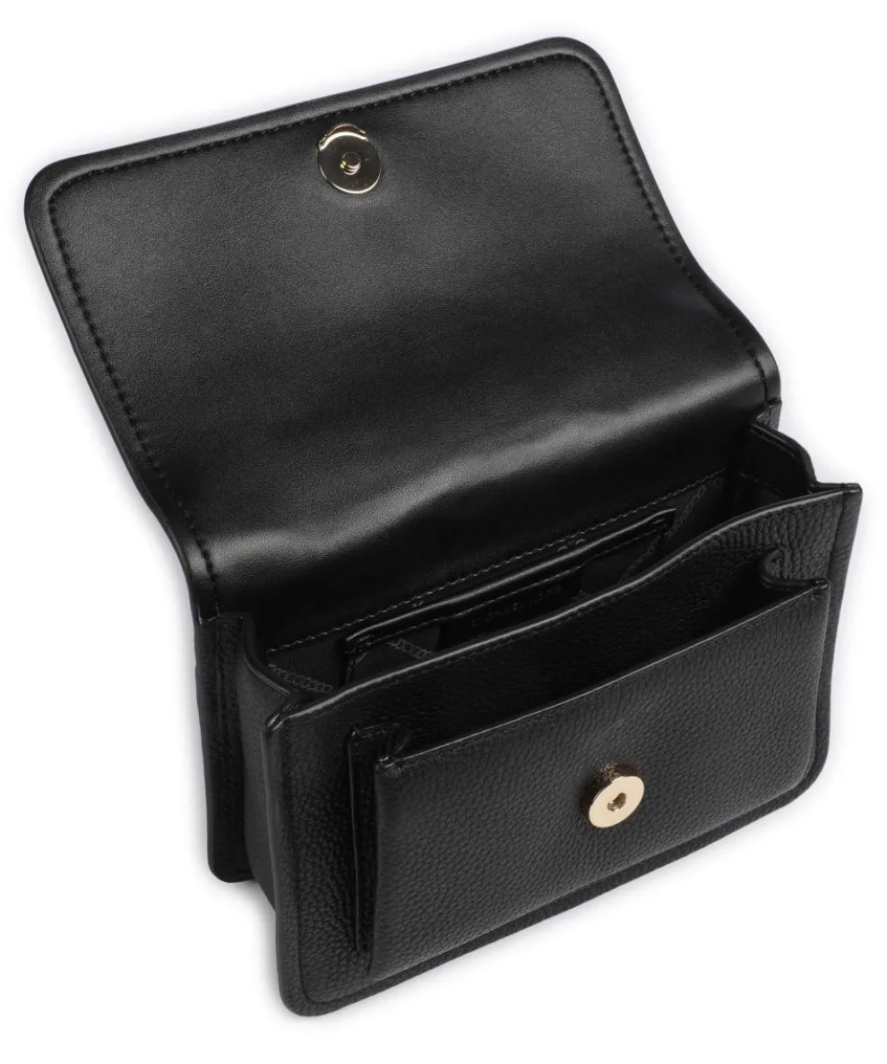 Claire Small Shoulder bag grained cow leather black