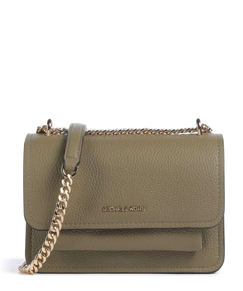 Claire Small Shoulder bag grained cow leather khaki