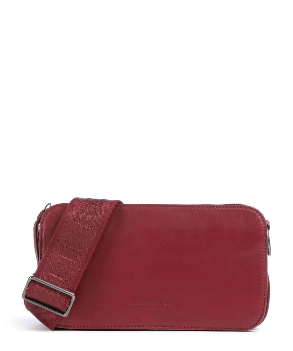 Clarice Sheep Natural Crossbody bag sheepskin leather red