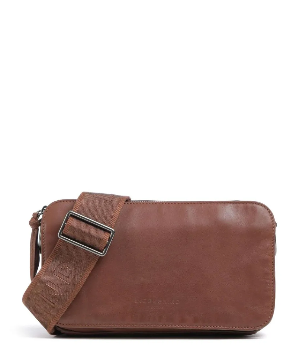 Clarice Sheep Natural M Crossbody bag sheepskin leather dark brown