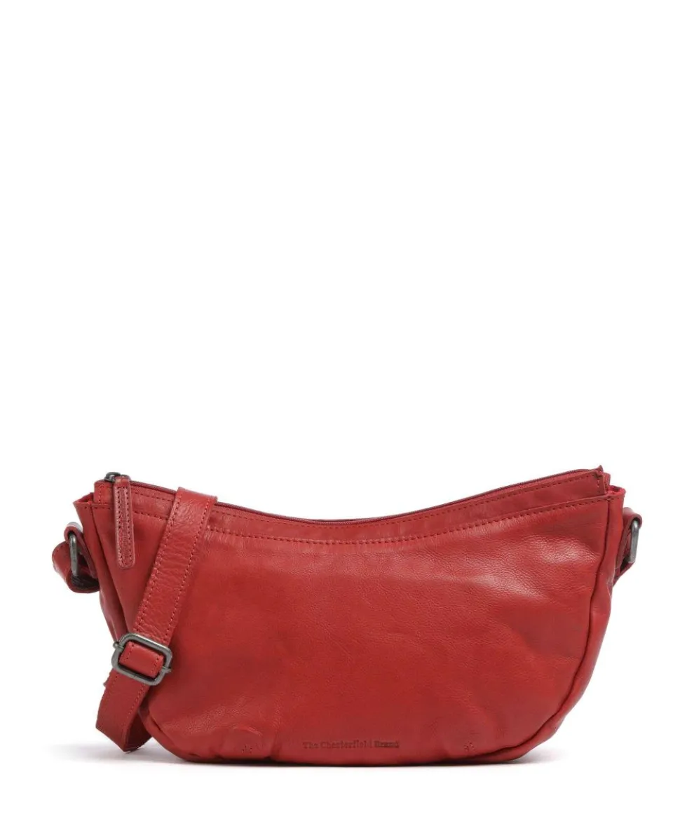Clarita Shoulder bag soft cow leather red