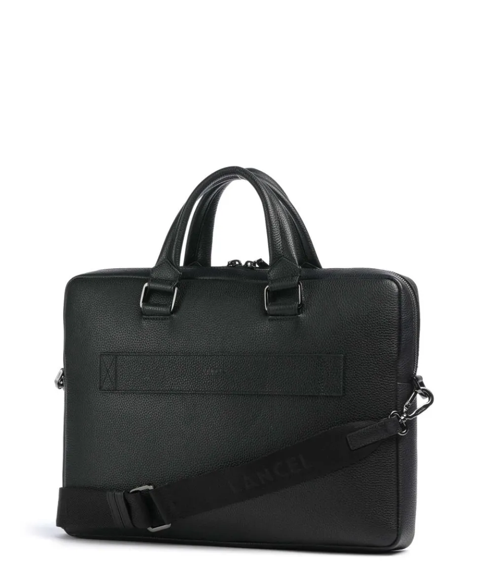 Côme Briefcase 14″ grained cow leather black