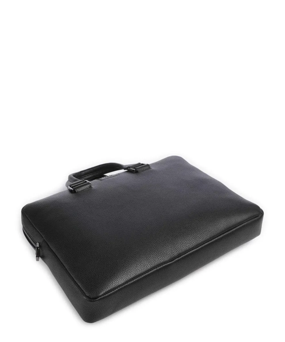 Côme Briefcase 14″ grained cow leather black